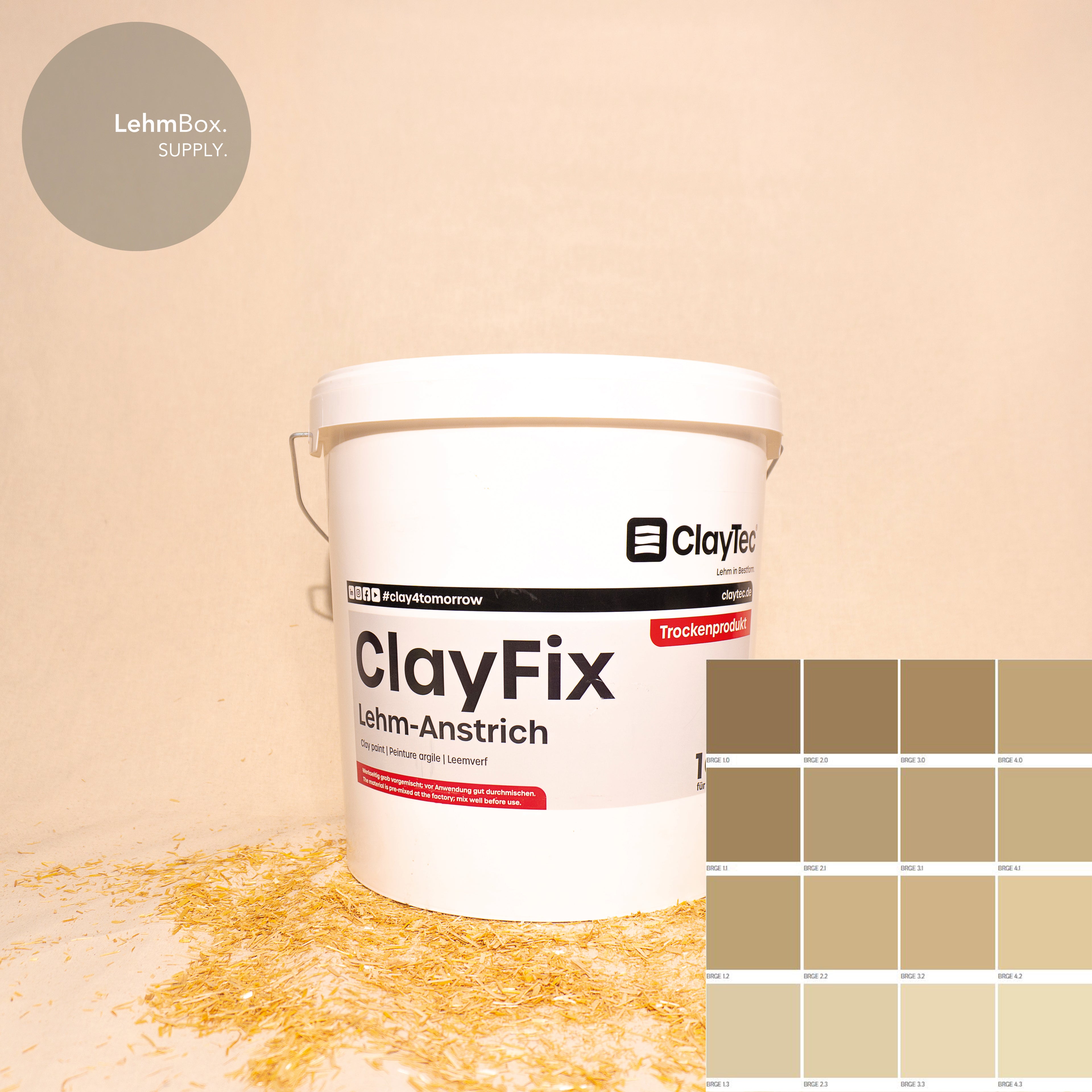 CLAYFIX - Lehm-Anstrich Gold-Ocker 10 Kg