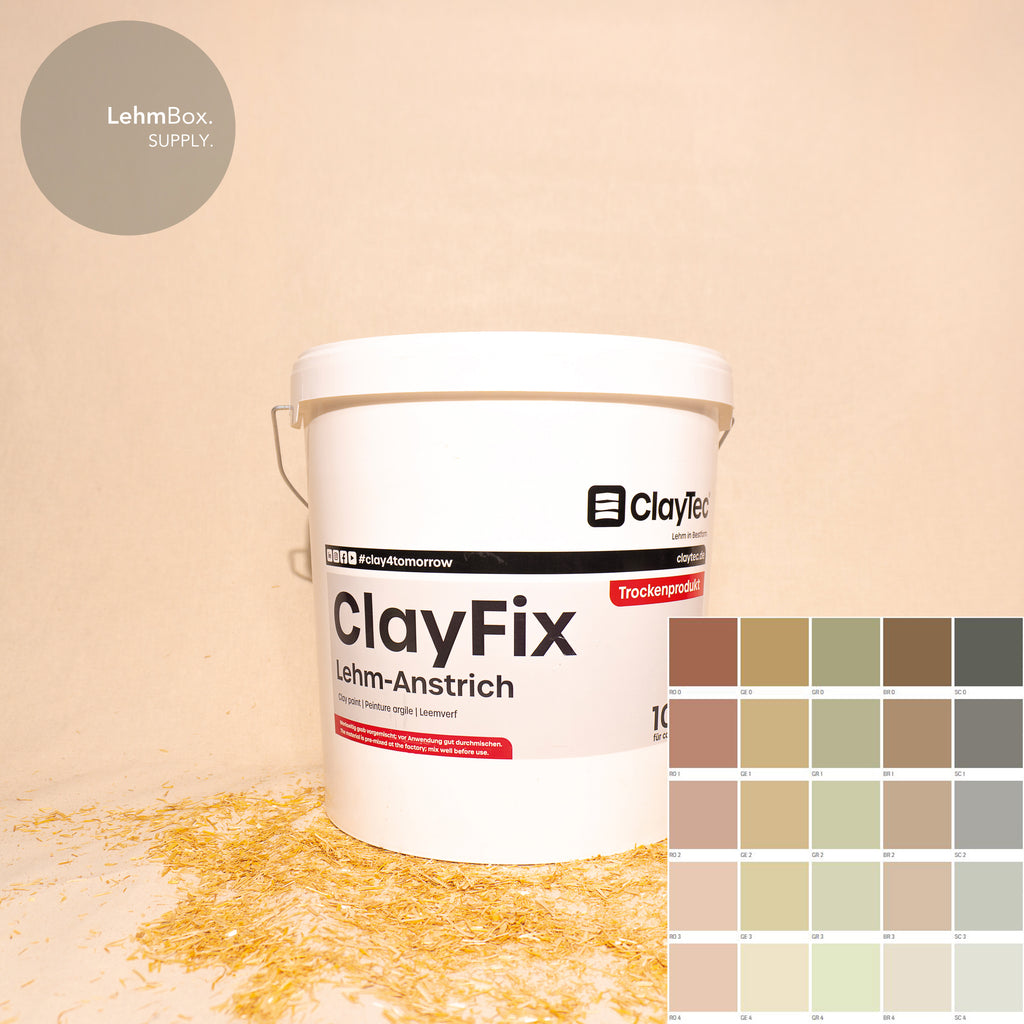 CLAYFIX - Lehm-Anstrich Grundfarbtöne 10 Kg