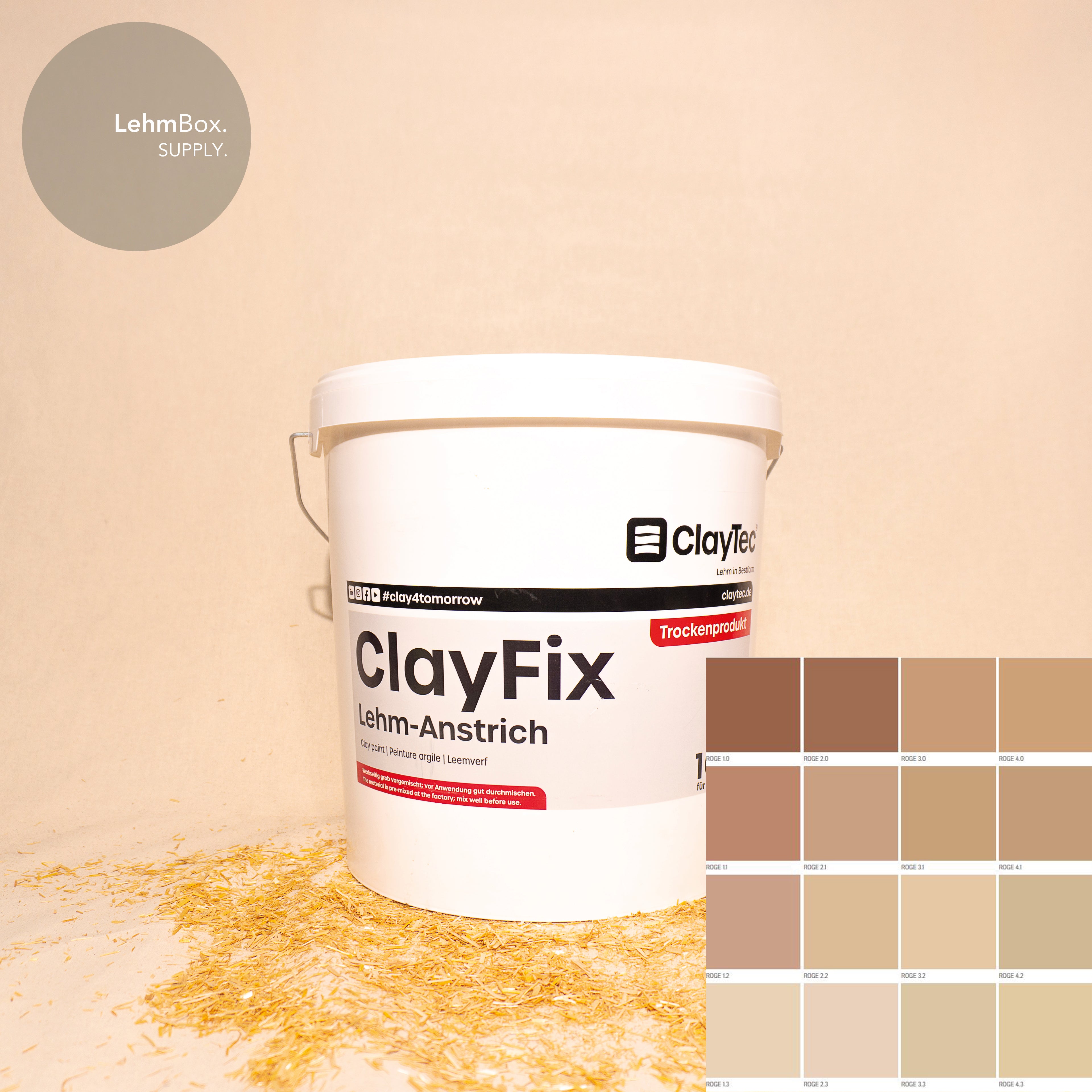 CLAYFIX - Lehm-Anstrich Indisch-Rot 10 Kg