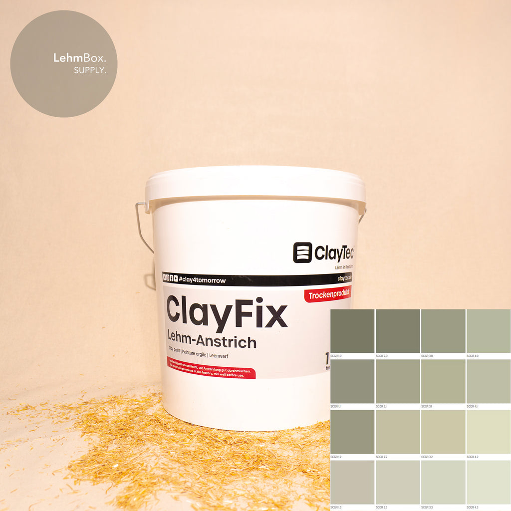 CLAYFIX - Lehm-Anstrich Jade-Grün 10 Kg