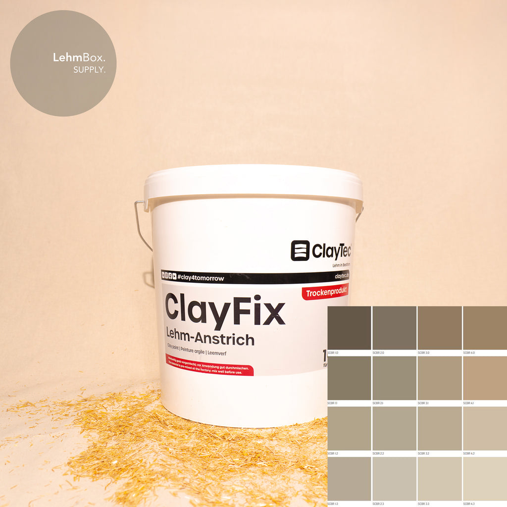 CLAYFIX - Lehm-Anstrich Umbra-Natur 10 Kg
