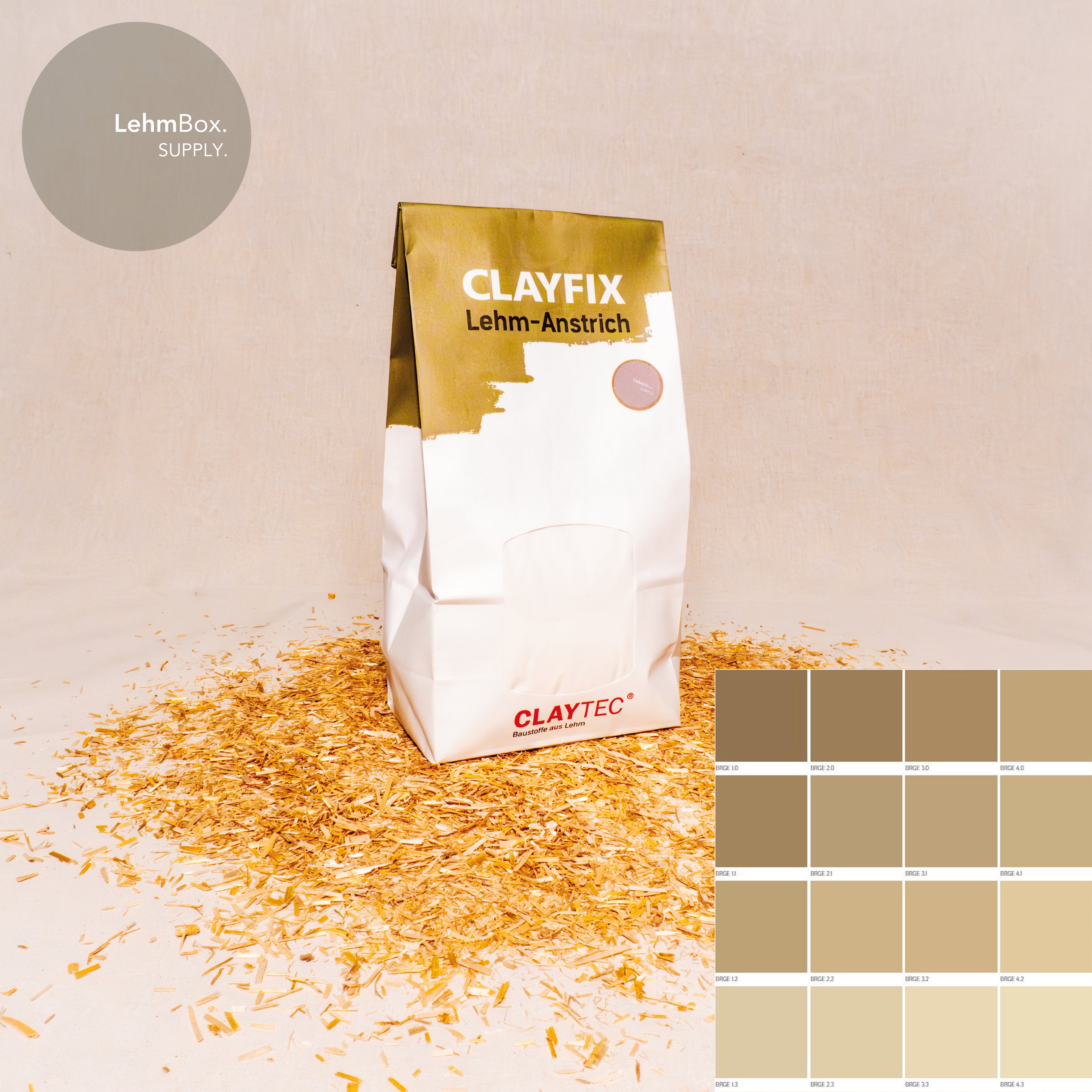 CLAYFIX - Lehm-Anstrich Gold-Ocker 1,5 Kg