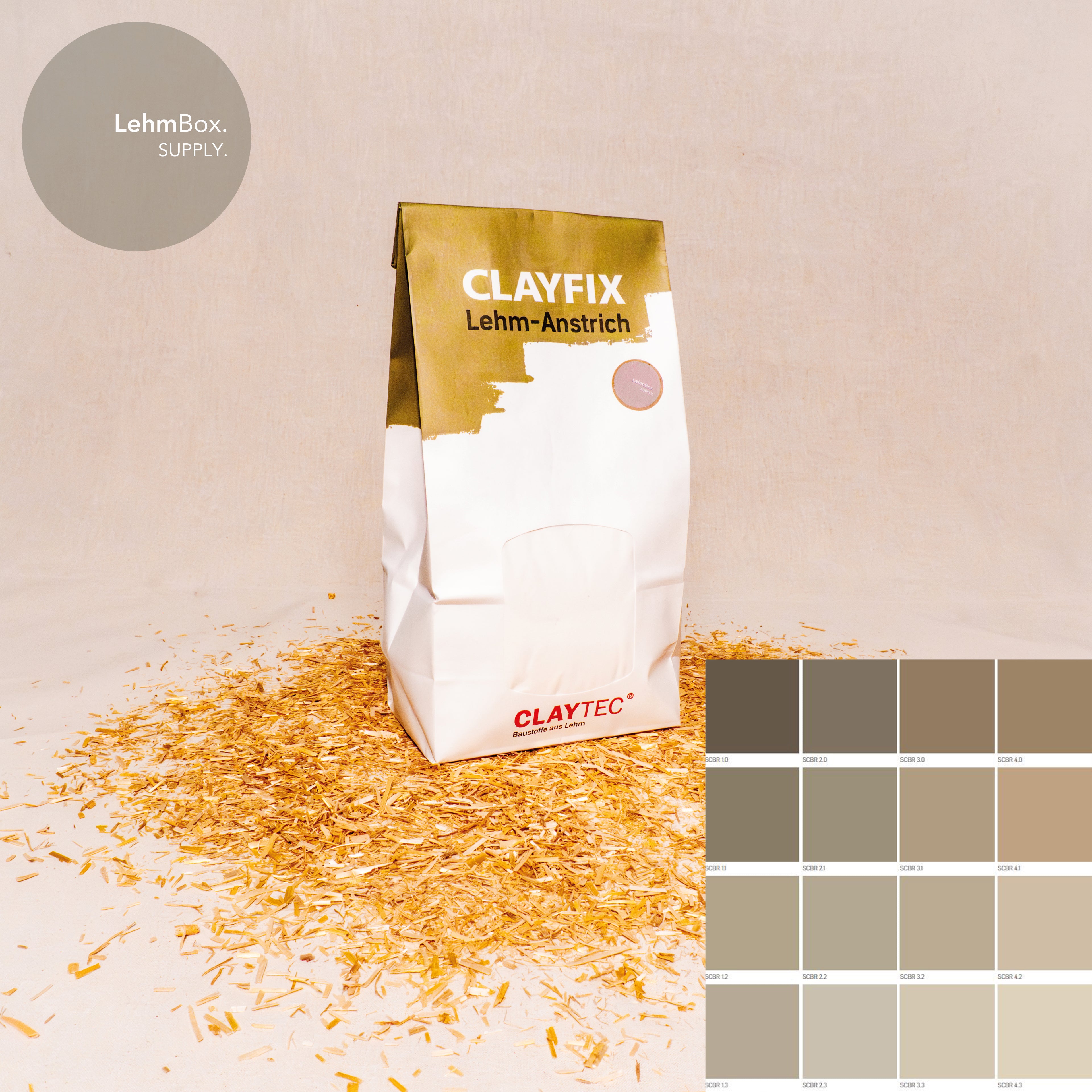 CLAYFIX - Lehm-Anstrich Umbra-Natur 1,5 Kg