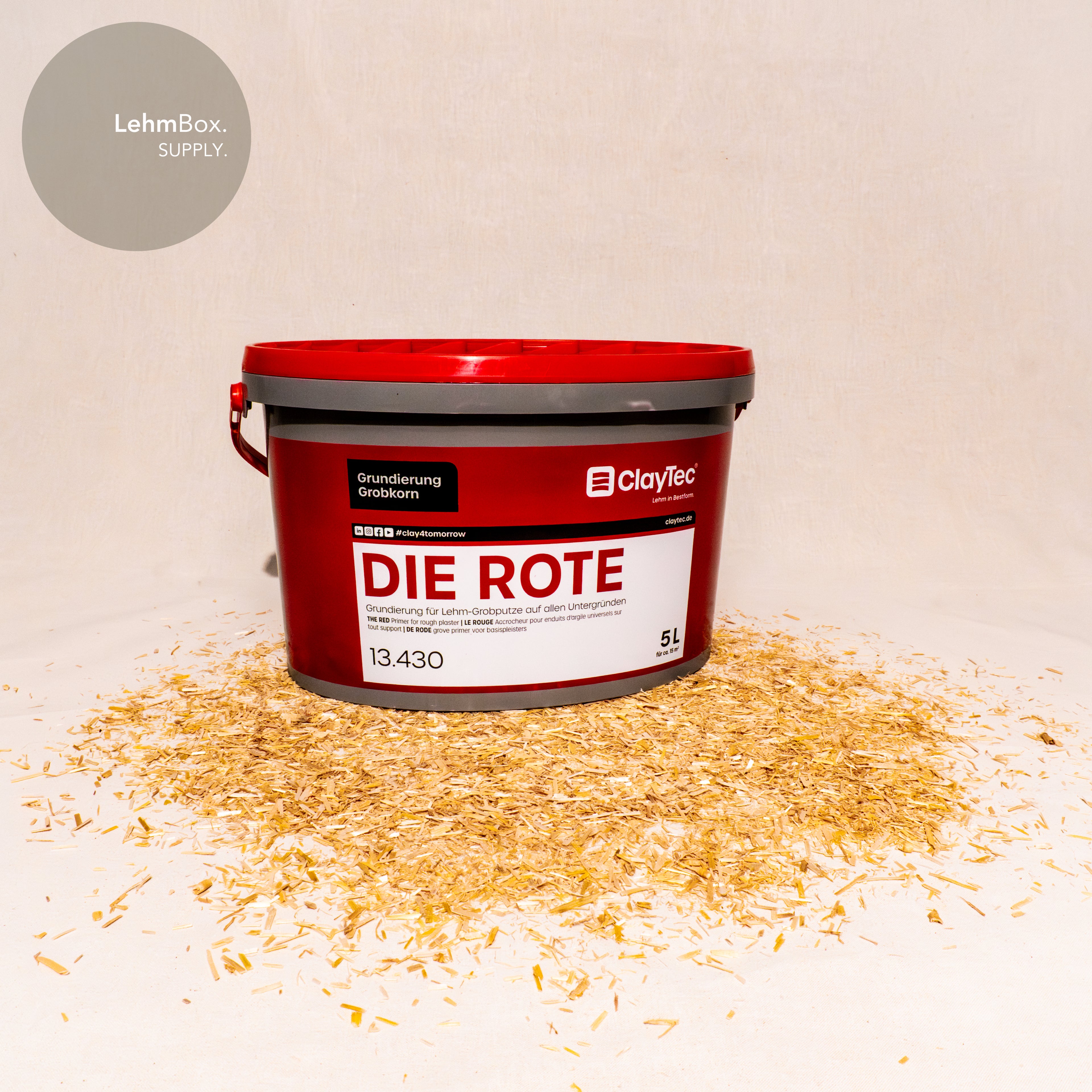 CLAYTEC Grundierung DIE ROTE, grob, 5l-Eimer