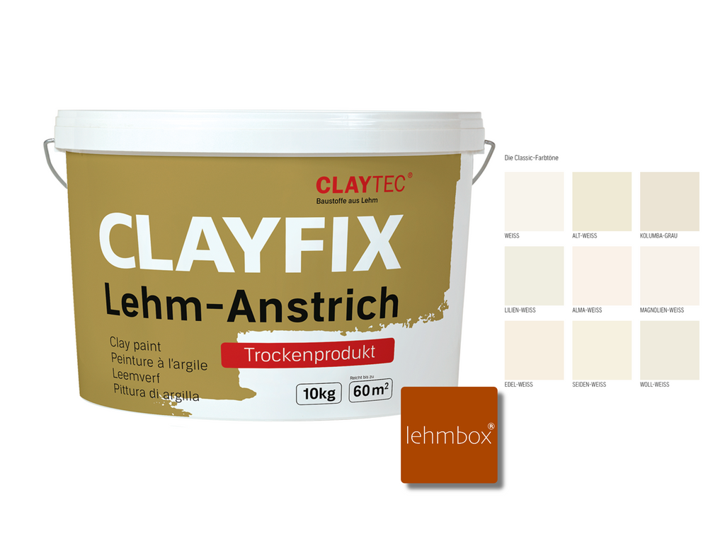 Lehmfarbe - CLAYFIX Lehm-Anstrich Classic 10 Kg
