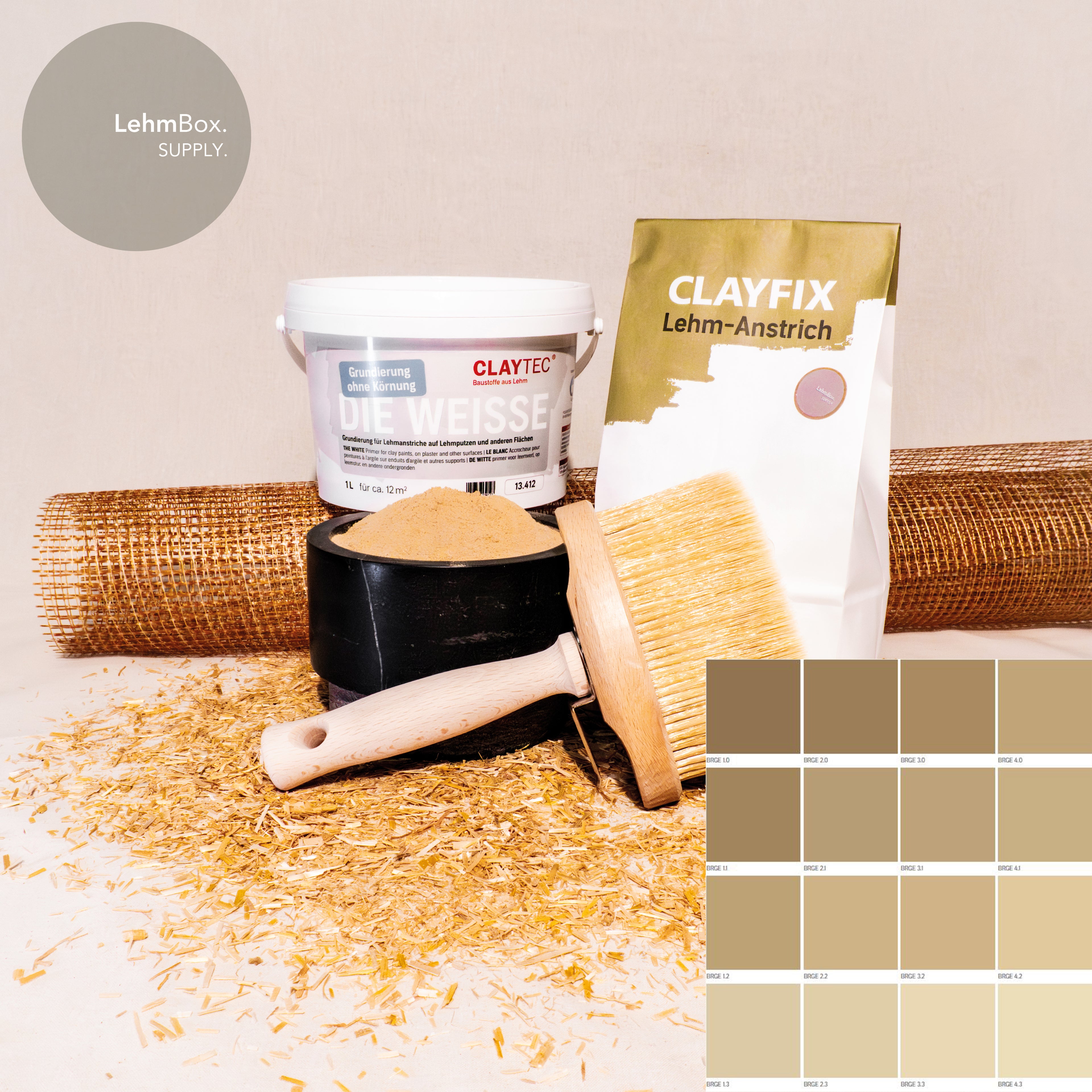 ErdRaum - Lehm-Anstrich-Set / Gold-Ocker