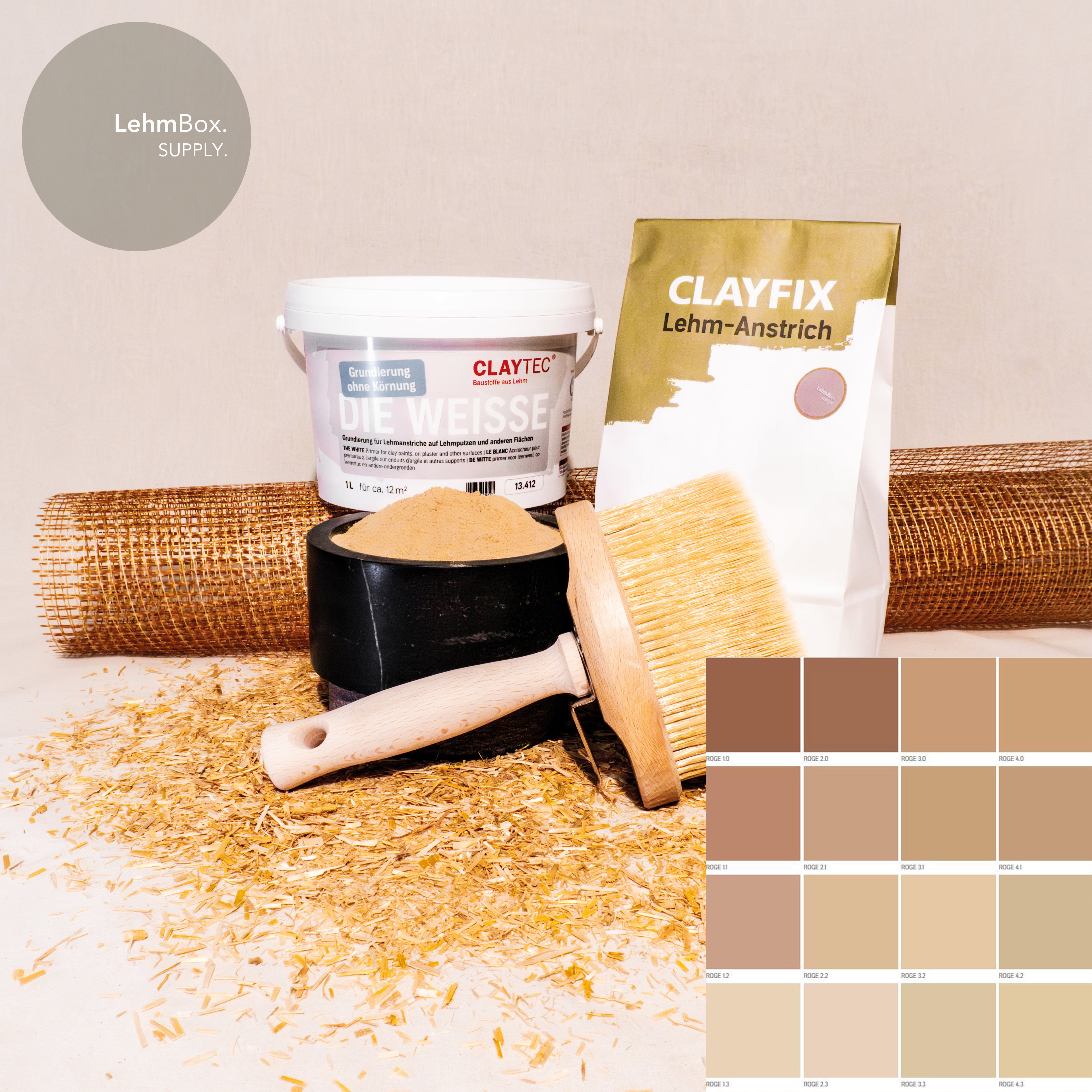 ErdRaum - Lehm-Anstrich-Set / Indisch-Rot