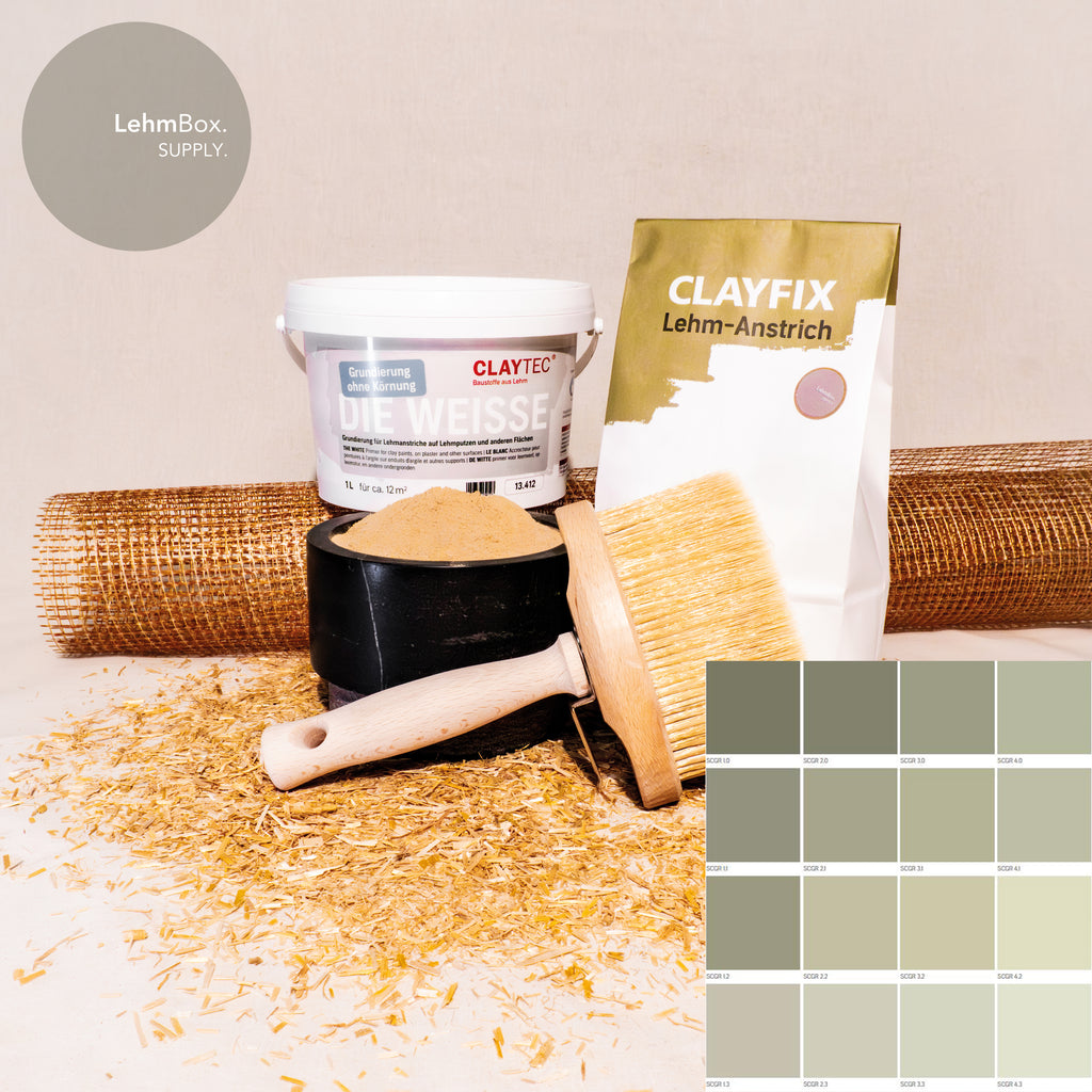 ErdRaum - Lehm-Anstrich-Set / Jade-Grün