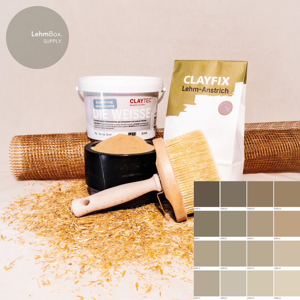 ErdRaum - Lehm-Anstrich-Set / Umbra-Natur