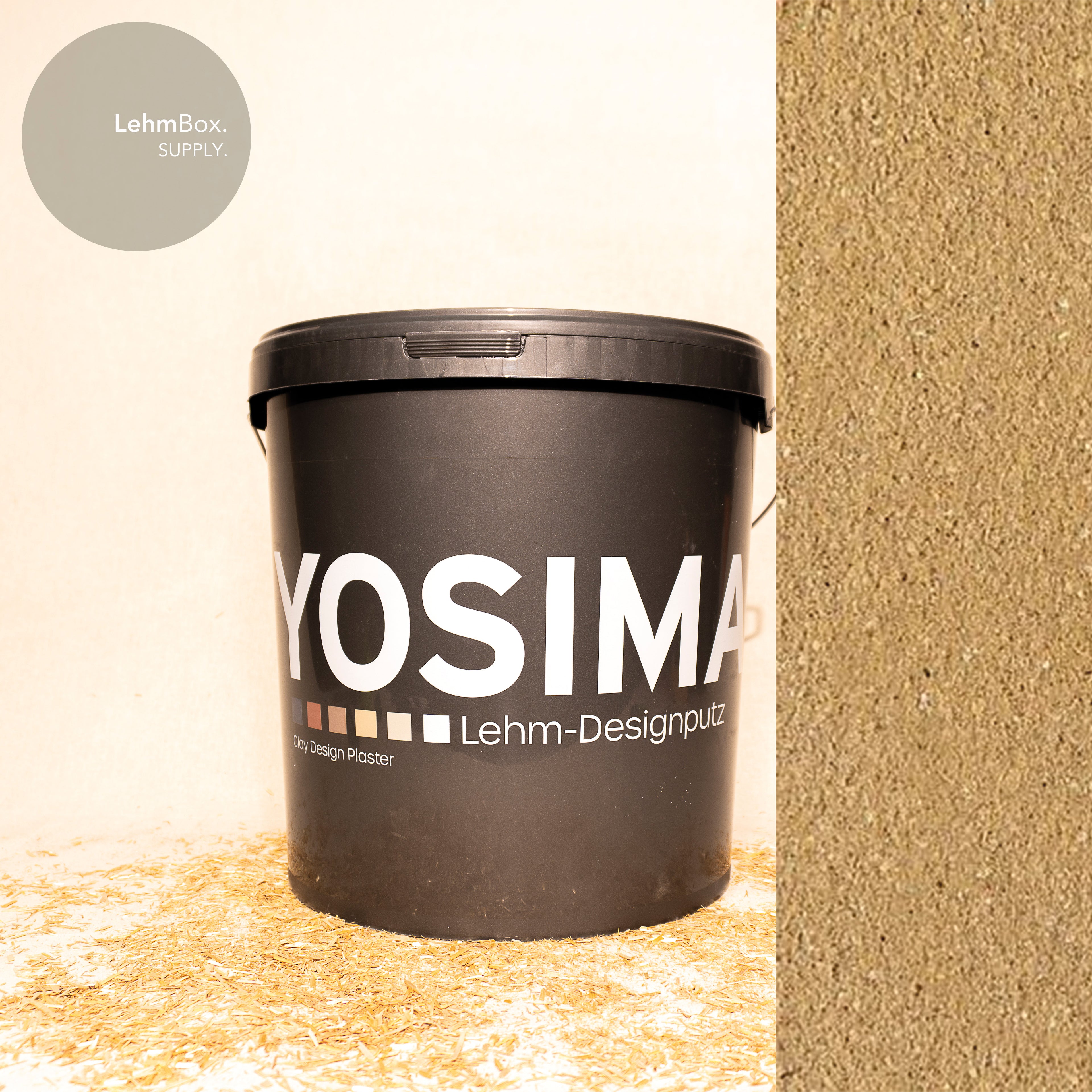 CLAYTEC YOSIMA Lehm-Designputz Gelb (GE0) - 20 kg Eimer