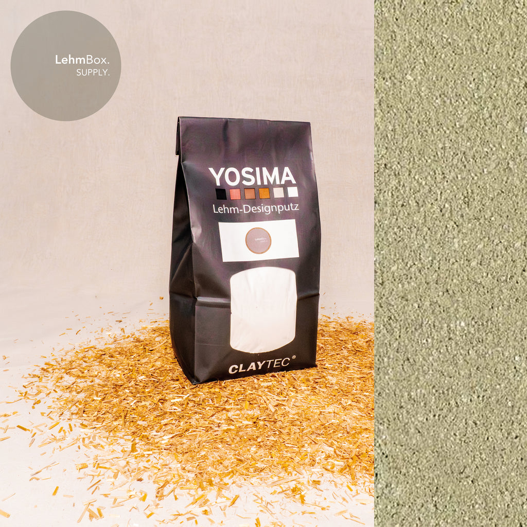 CLAYTEC YOSIMA Lehm-Designputz Grün (GR0) - 2 kg Beutel