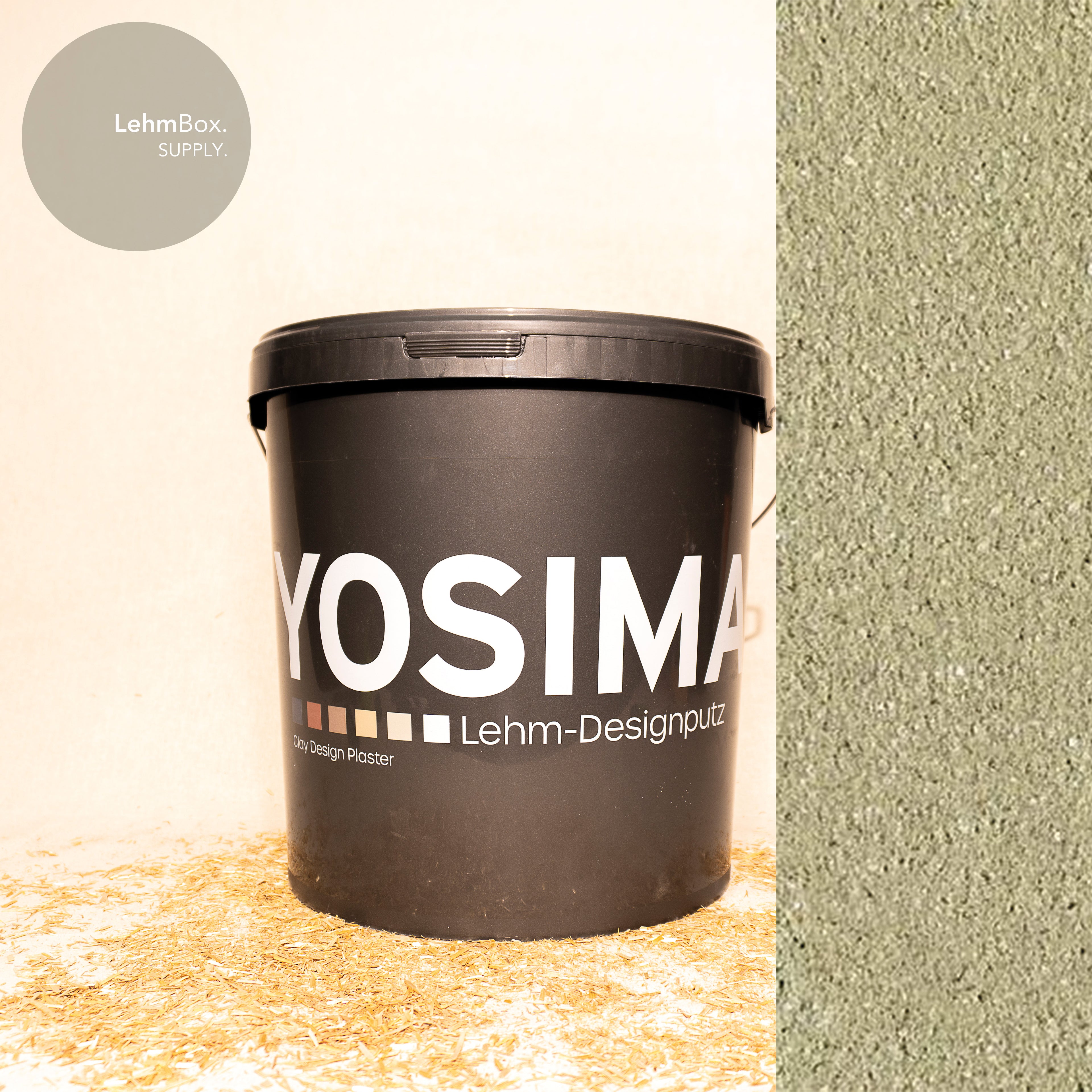 CLAYTEC YOSIMA Lehm-Designputz Grün (GR0) - 20 kg Eimer