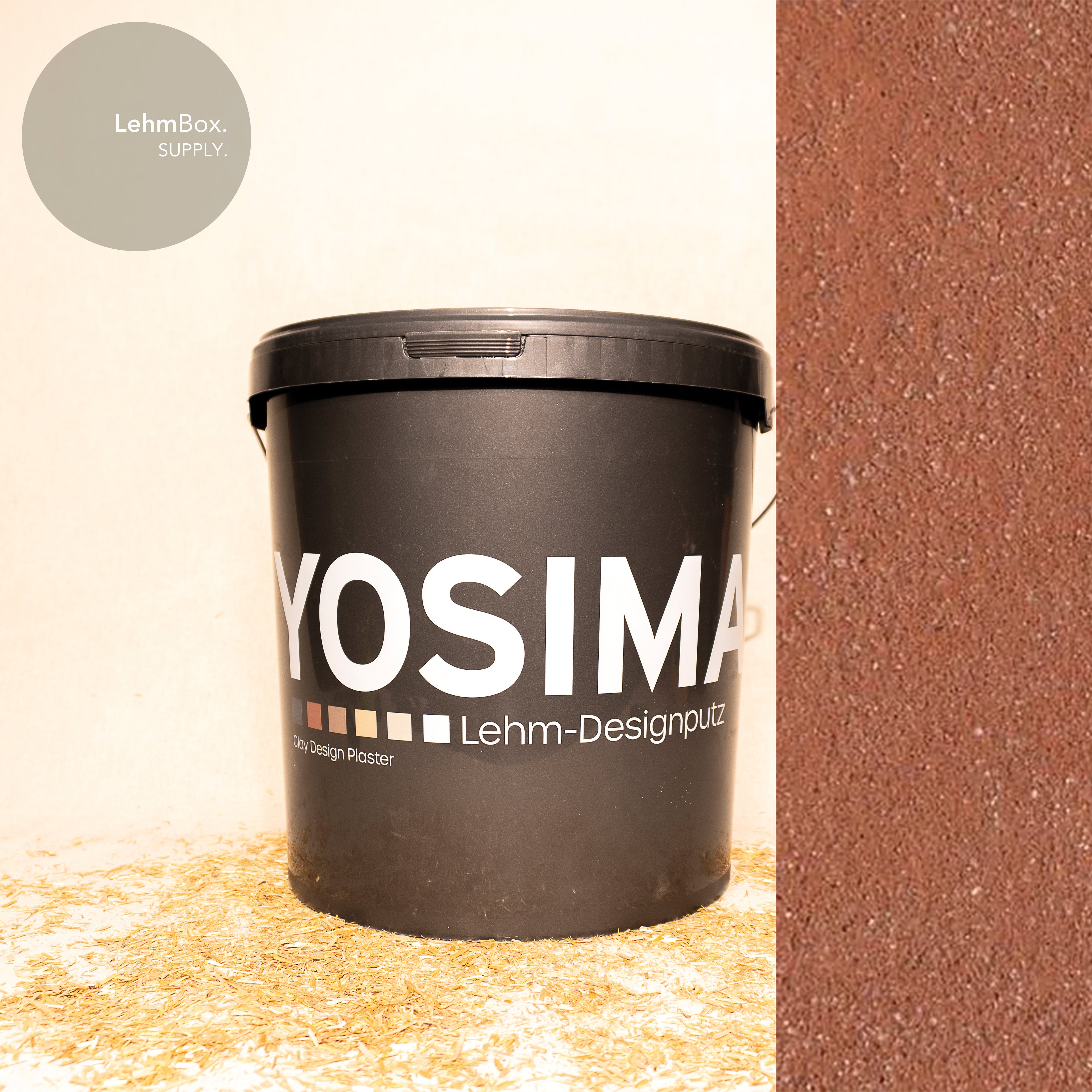 CLAYTEC YOSIMA Lehm-Designputz Rot (RO0) - 20 kg Eimer