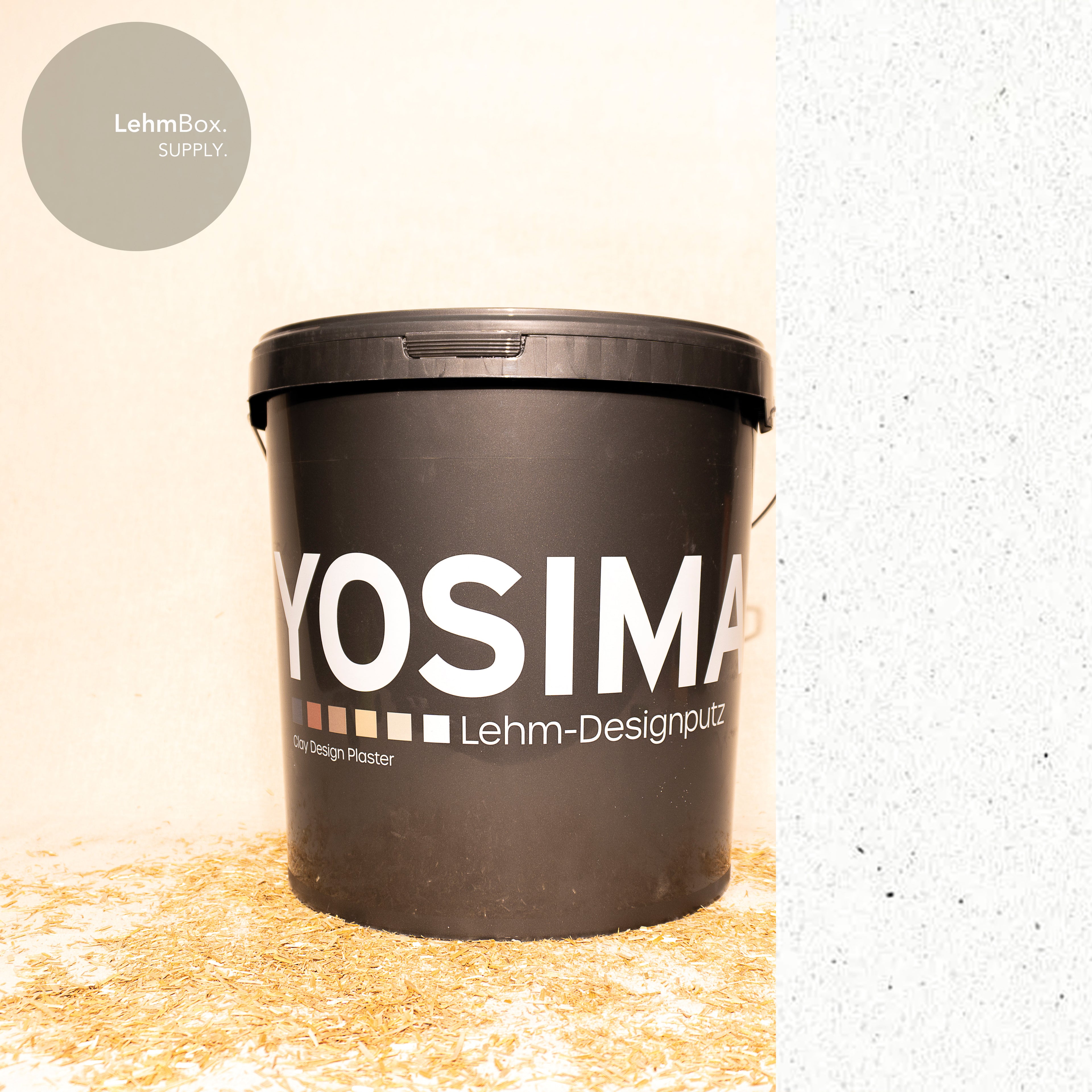 CLAYTEC YOSIMA Lehm-Designputz Weiss - 20 kg Eimer